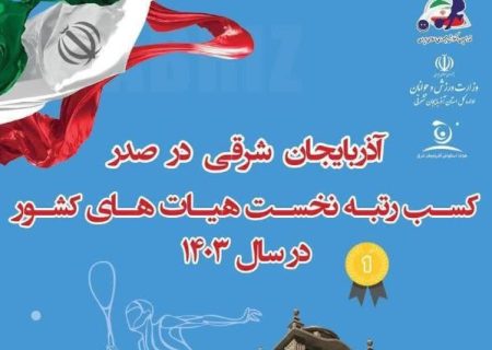 هیات اسکواش آذربایجان شرقی صدرنشین شد