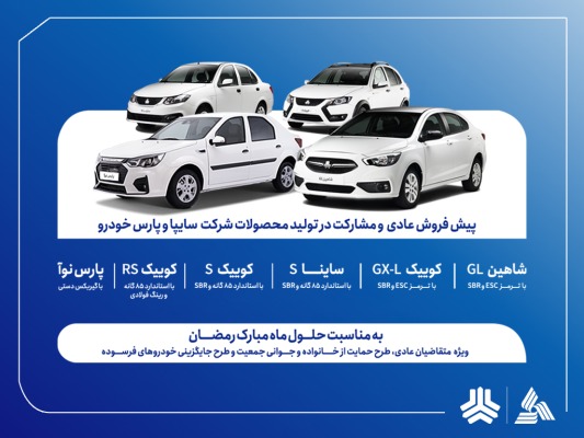 آغاز پیش‌فروش عادی و مشارکت در تولید محصولات سایپا و پارس‌خودرو