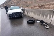واژگونی خودروی سمند در اتوبان سهند_تبریز