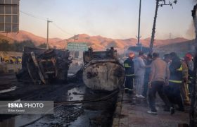 انفجار تانکر سوخت در محور همدان – سنندج با ۱۱ کشته – شنبه ۱۴ شهریور ۱۴۰۵