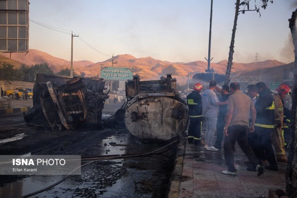 انفجار تانکر سوخت در محور همدان – سنندج با ۱۱ کشته – شنبه ۱۴ شهریور ۱۴۰۵